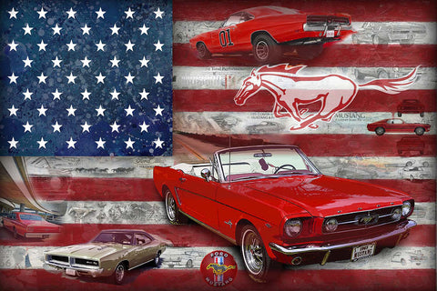 American Flag - 1965 Mustang