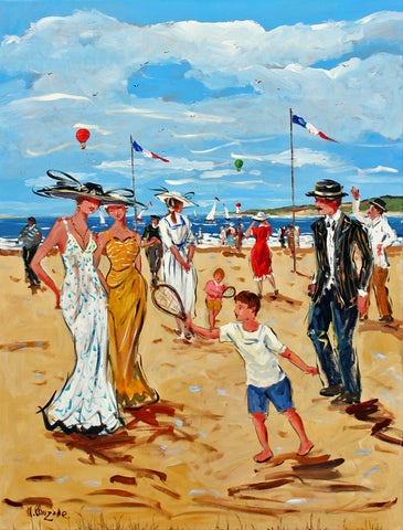  la famille à la plage